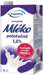 Trvanlivé mléko polotučné 1,5% s nízkým obsahem laktózy