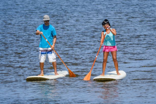 paddleboarding