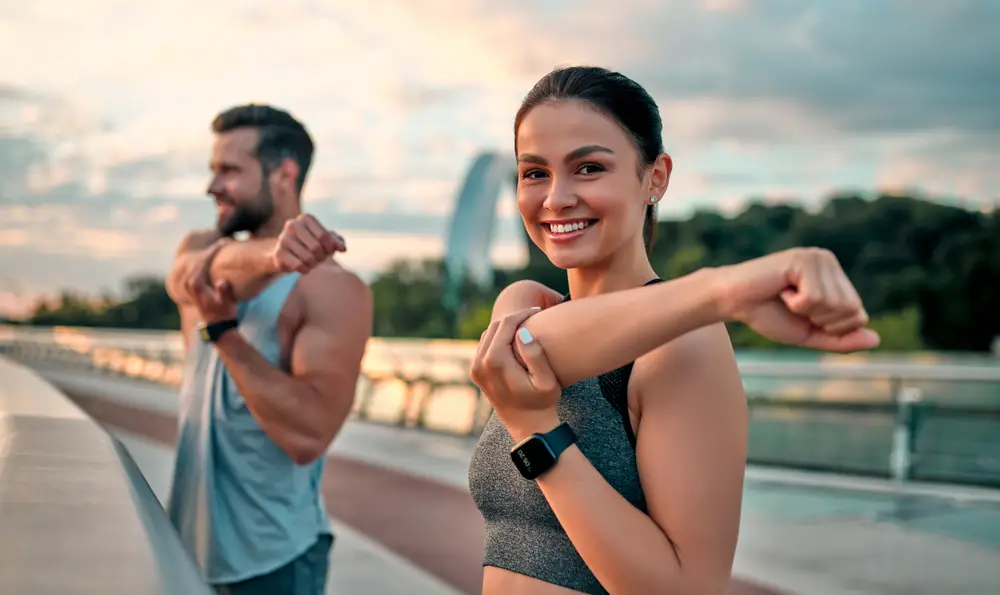 sportující muž a žena