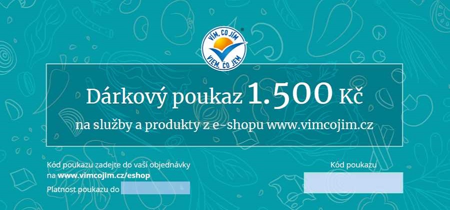 Poukaz na produkty a služby 1 500,-