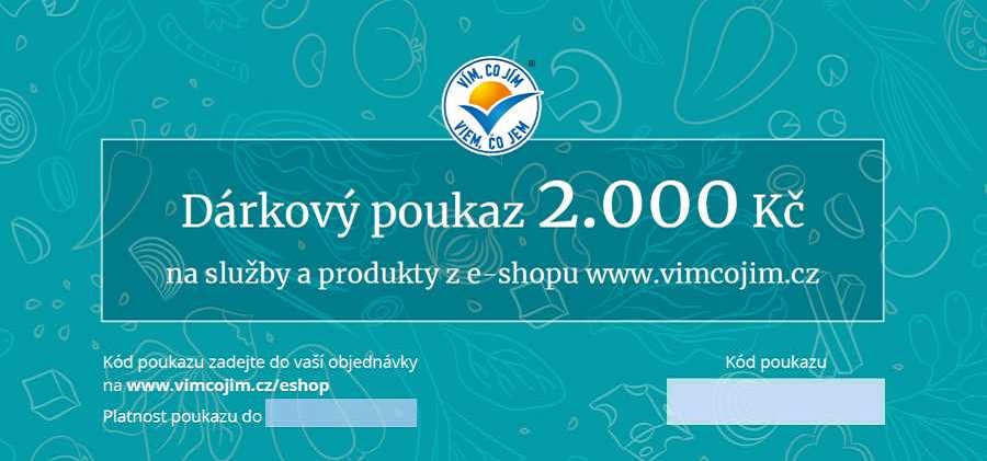 Poukaz na produkty a služby 2 000,-