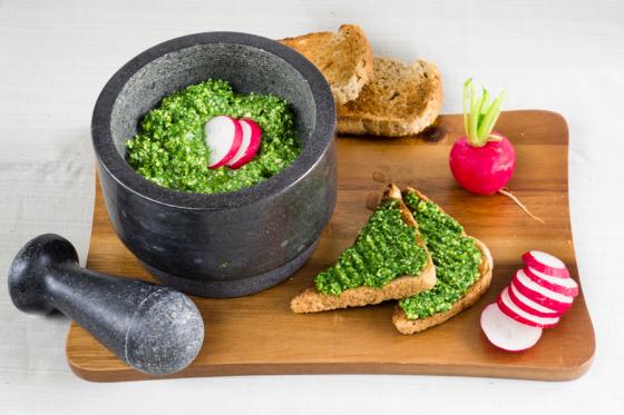 recept, ředkvičkové pesto